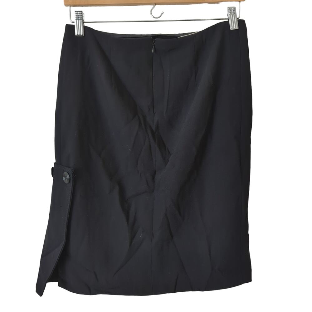 Valentino Y2K Cargo Skirt Size 8‎ Virgin Cool Black Utility Made in Italy Lined